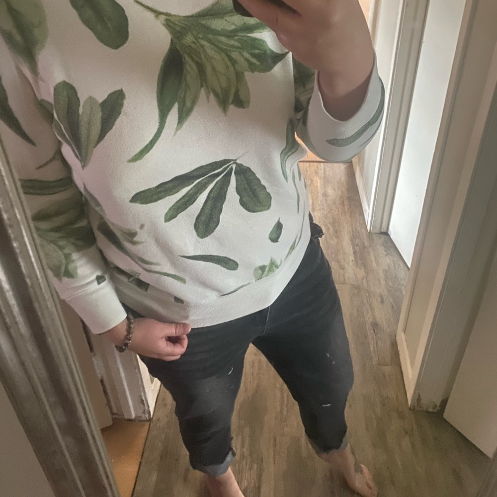 Leaf Print Women's Sweater